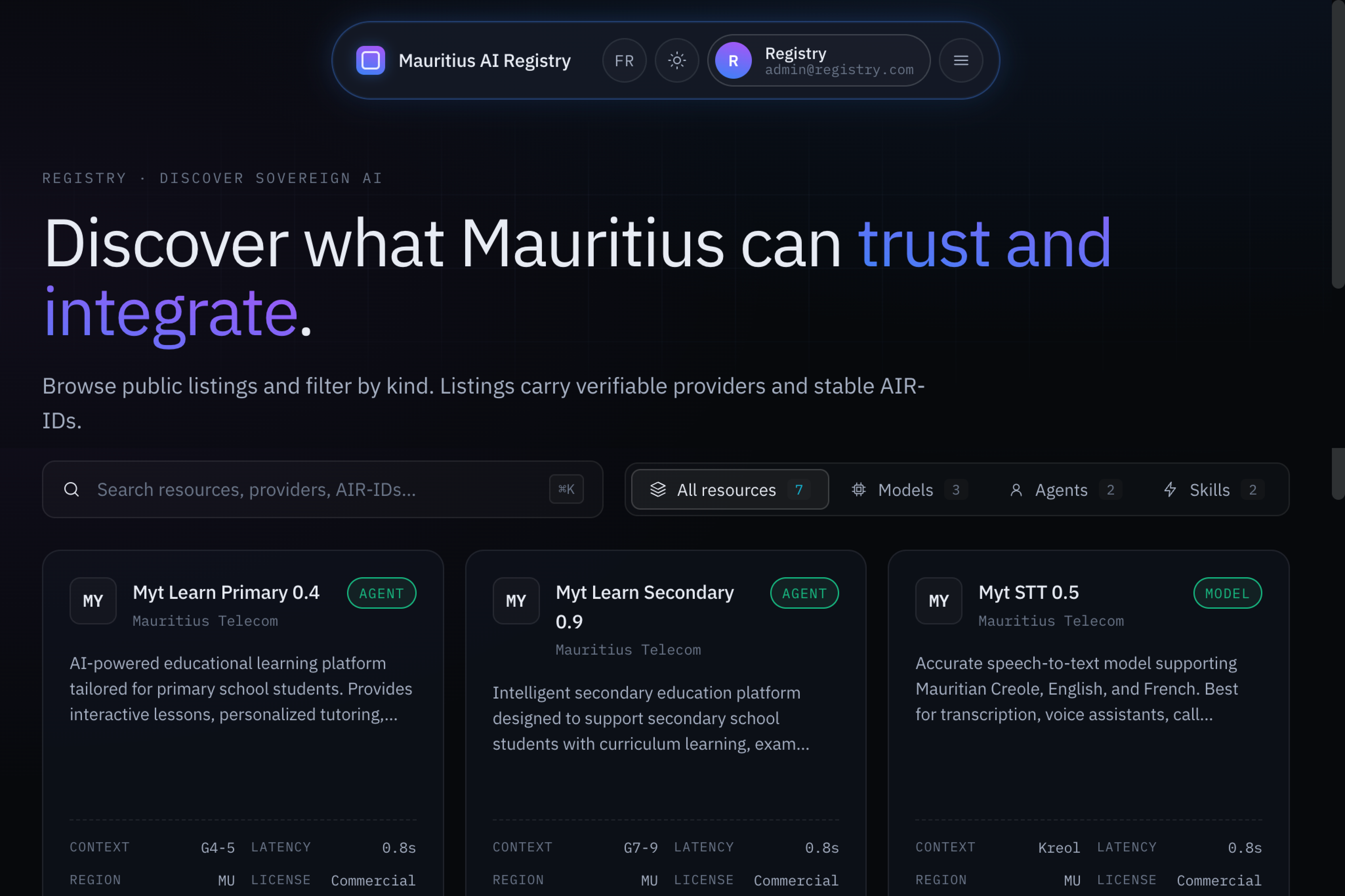 airegistry.mu resources