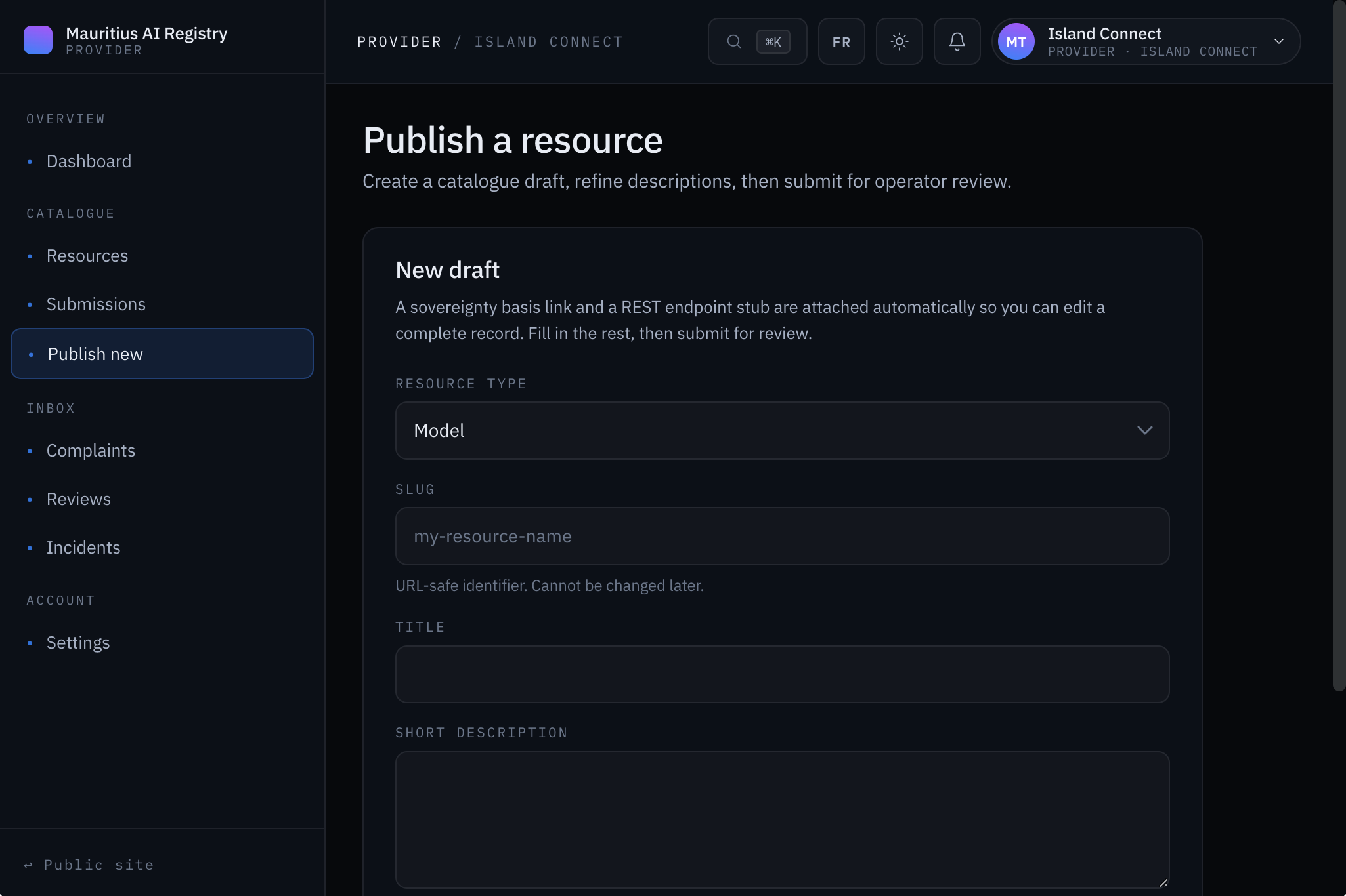 Submit a resource